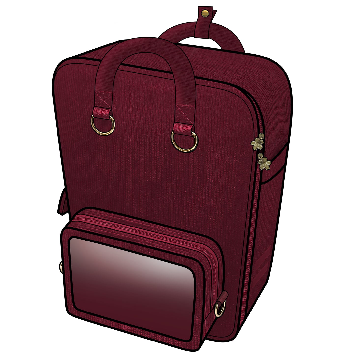 Ita Bag Backpack Red + Front Pocket [PRE ORDER]