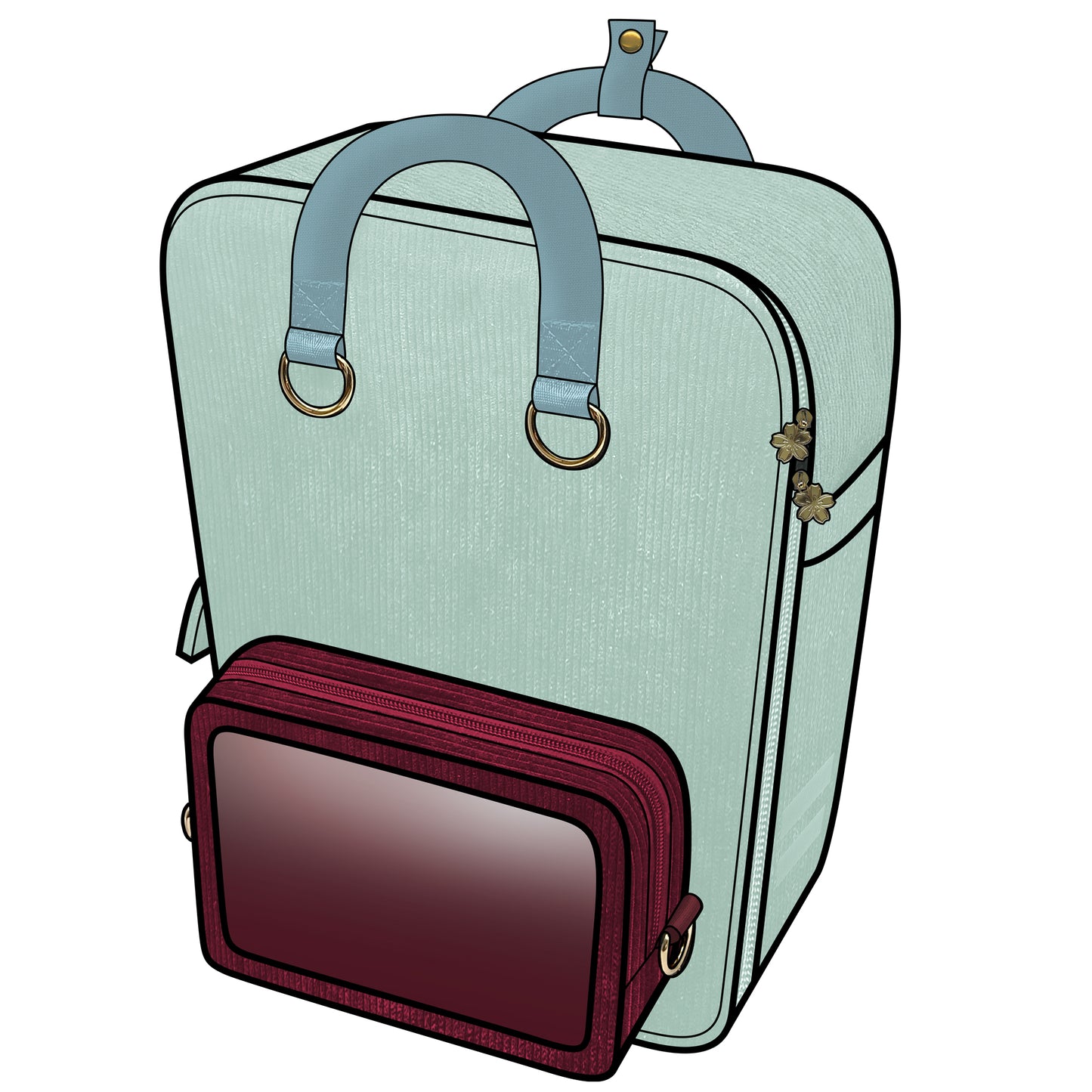 Ita Bag Backpack Mint + Front Pocket [PRE ORDER]