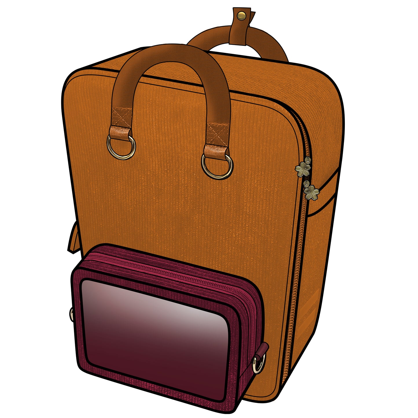 Ita Bag Backpack Mustard + Front Pocket [PRE ORDER]