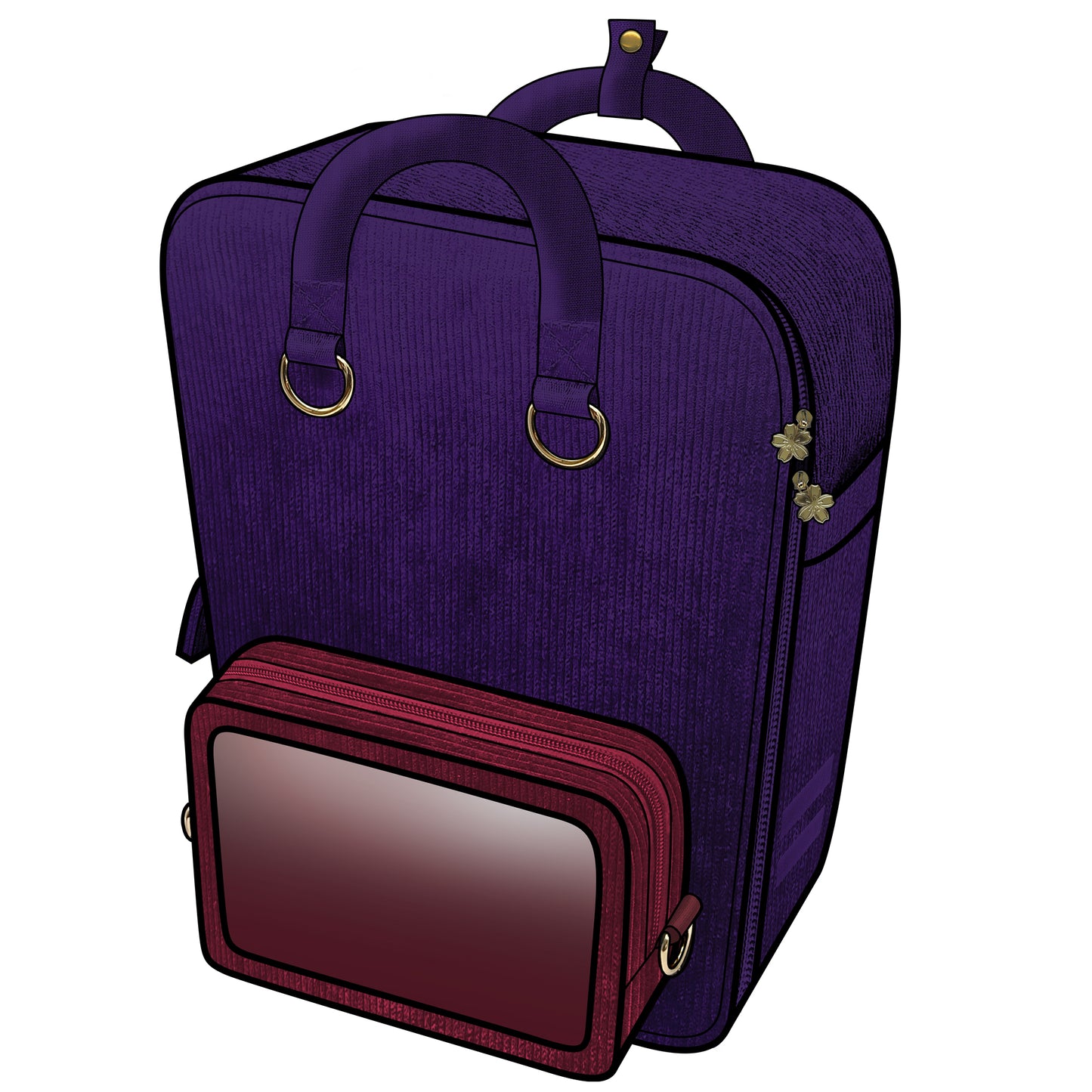 Ita Bag Backpack Violet + Front Pocket [PRE ORDER]