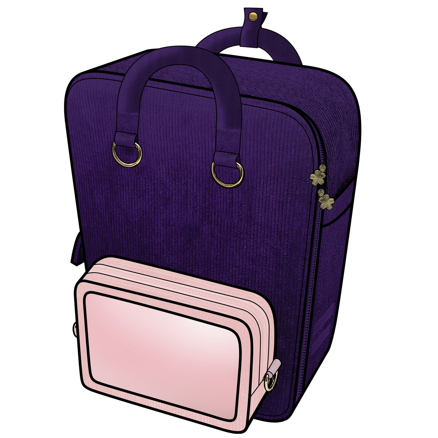 Ita Bag Backpack Violet + Front Pocket [PRE ORDER]