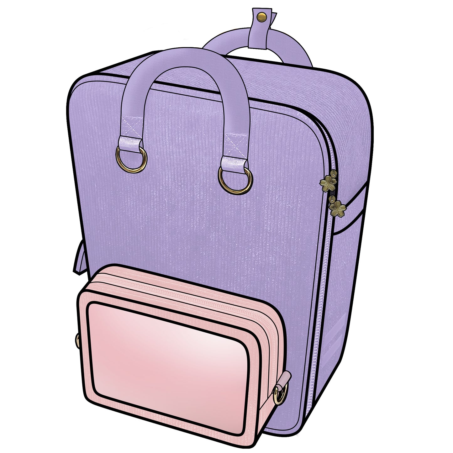 Ita Bag Backpack Purple + Front Pocket [PRE ORDER]