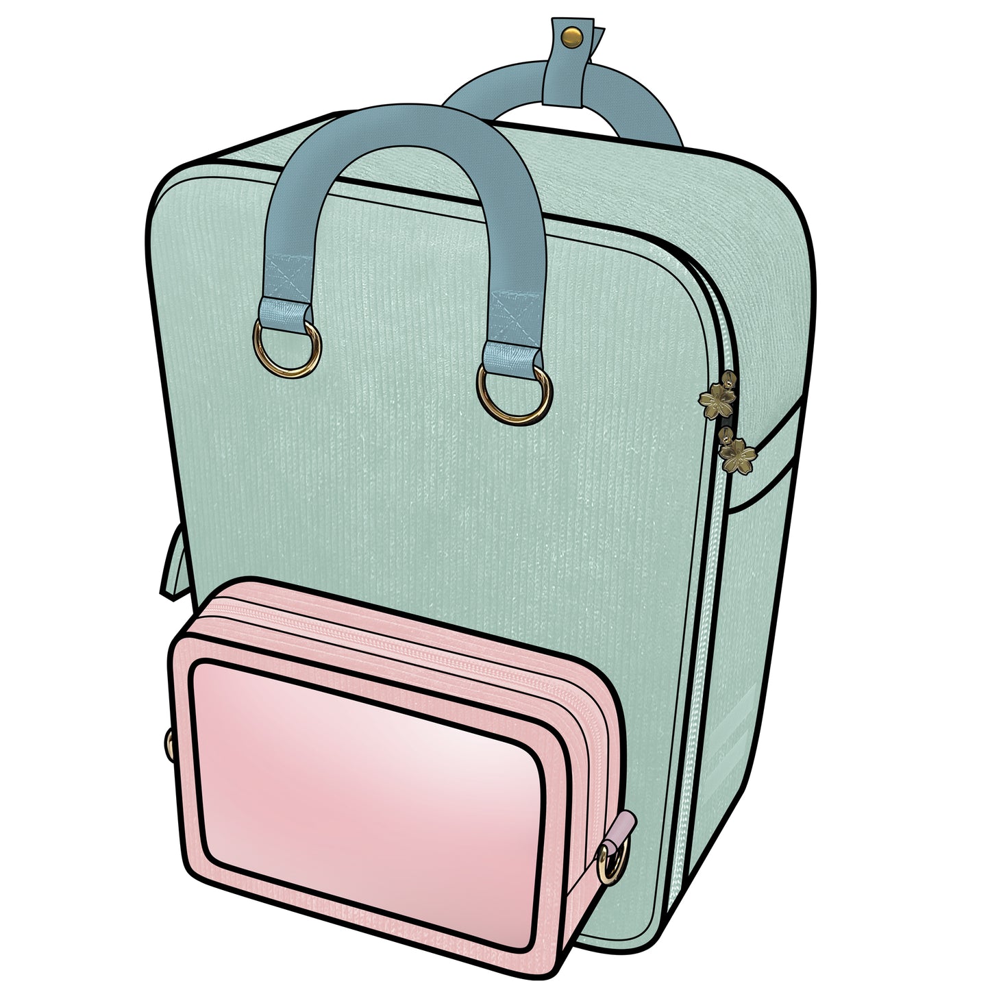 Ita Bag Backpack Mint + Front Pocket [PRE ORDER]