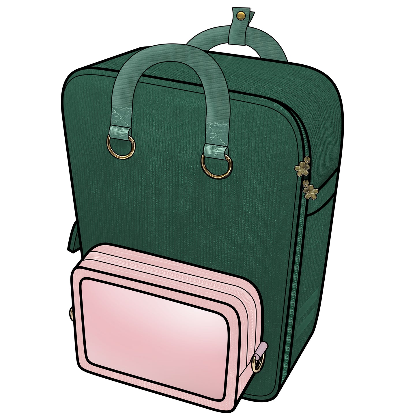 Ita Bag Backpack Green + Front Pocket [PRE ORDER]