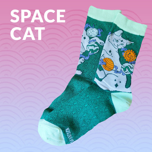 Space Cat - Art Socks