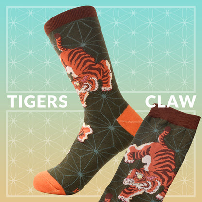Tigers Claw Green - Art Socks