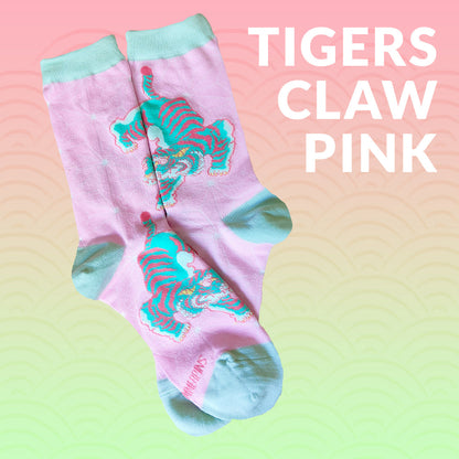 Tigers Claw Pink - Art Socks