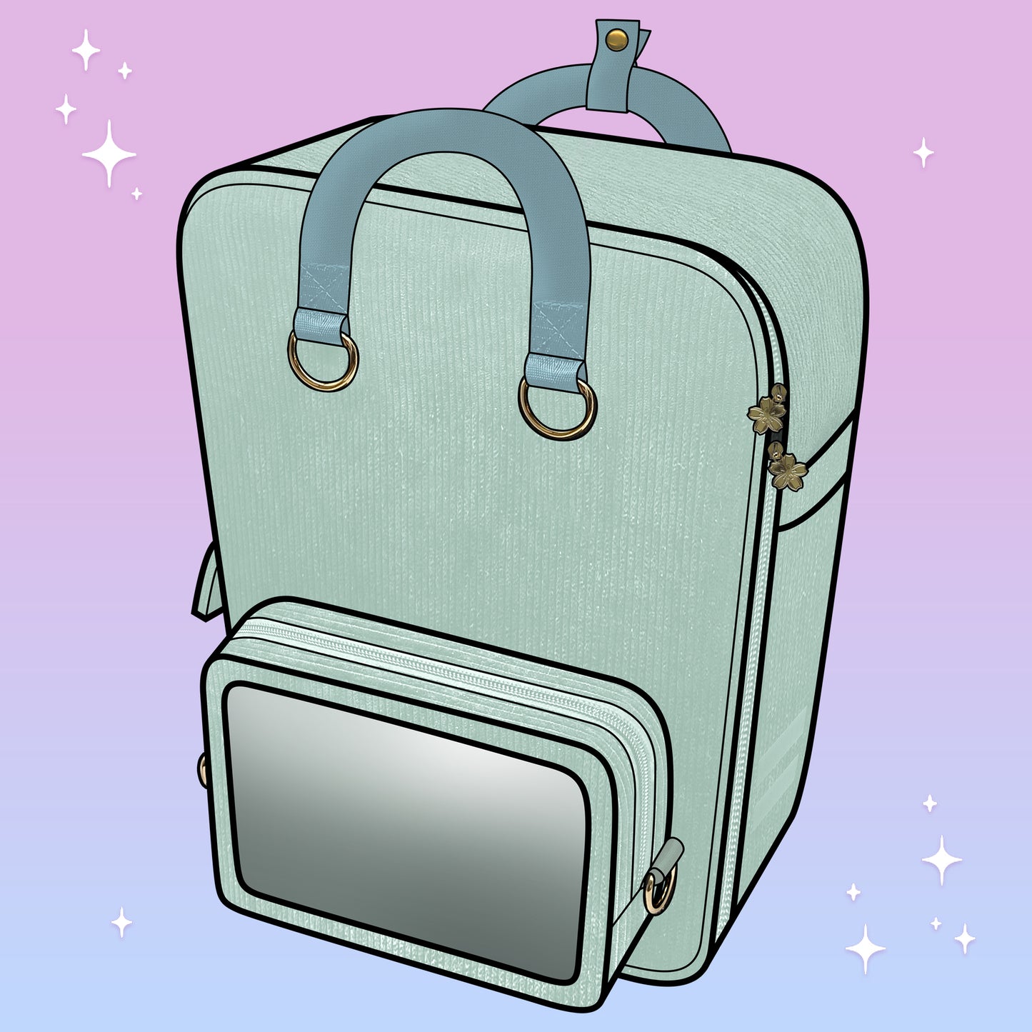 Ita Bag Backpack Mint + Front Pocket [PRE ORDER]