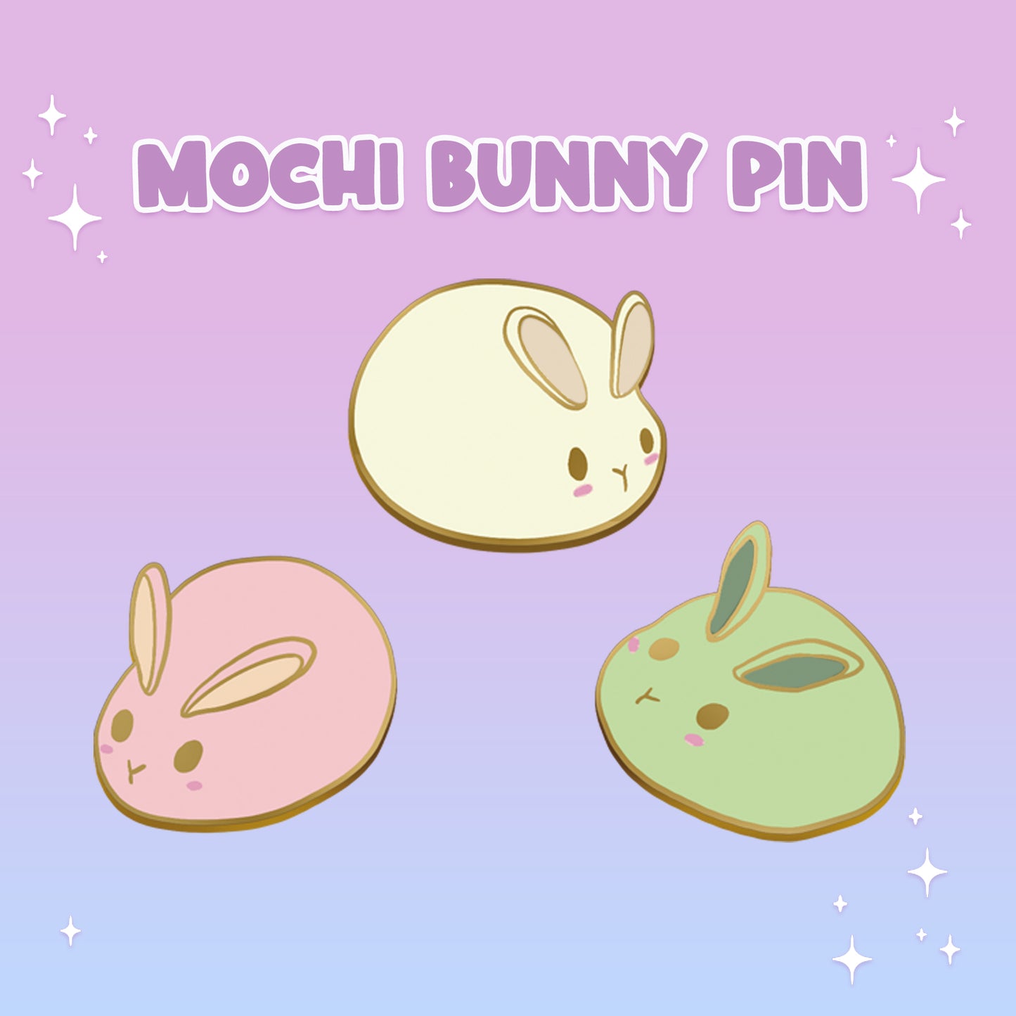 Mochi Bunny Enamel Pin [PRE ORDER]