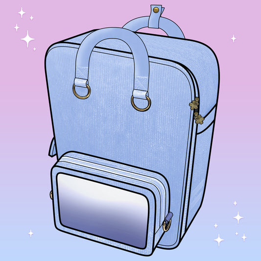 Ita Bag Backpack Pastel Blue + Front Pocket [PRE ORDER]