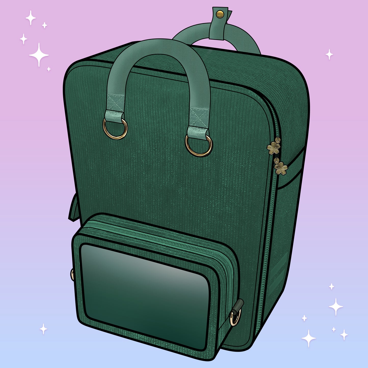Ita Bag Backpack Green + Front Pocket [PRE ORDER]