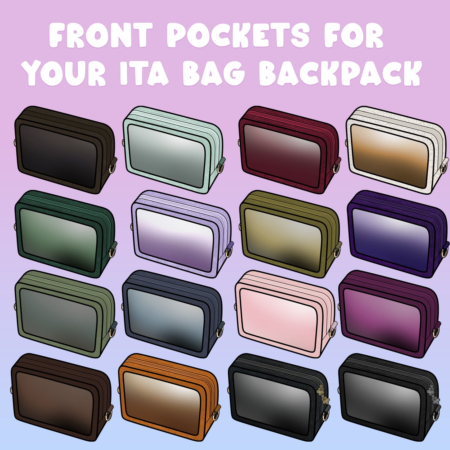 Front Pockets for your Ita Bag Backpack [PRE ORDER]