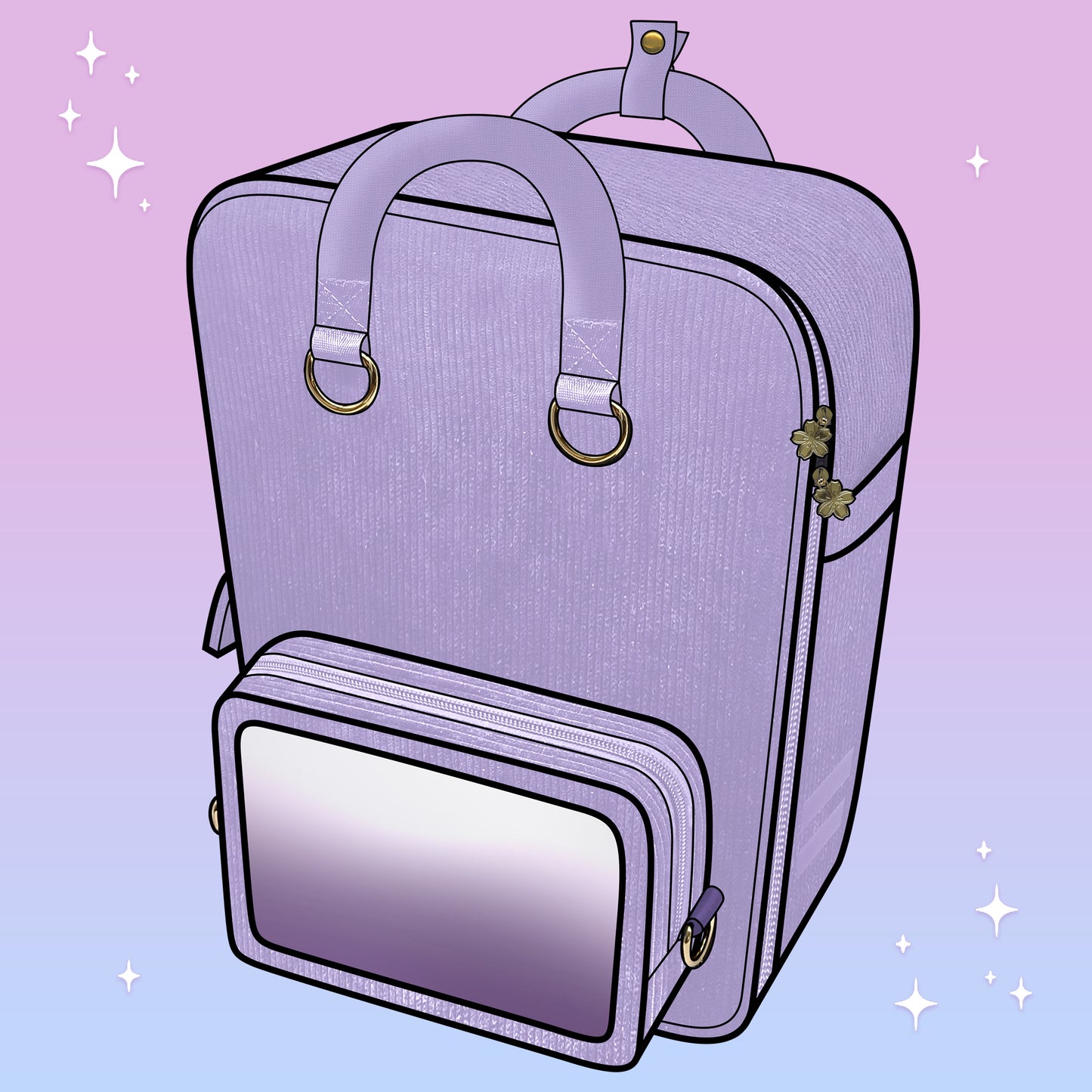 Ita Bag Backpack Purple + Front Pocket [PRE ORDER]