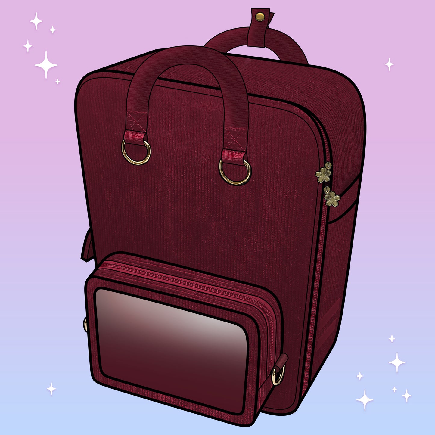 Ita Bag Backpack Red + Front Pocket [PRE ORDER]