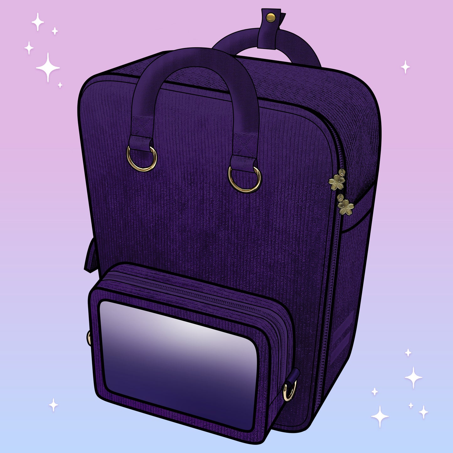 Ita Bag Backpack Violet + Front Pocket [PRE ORDER]