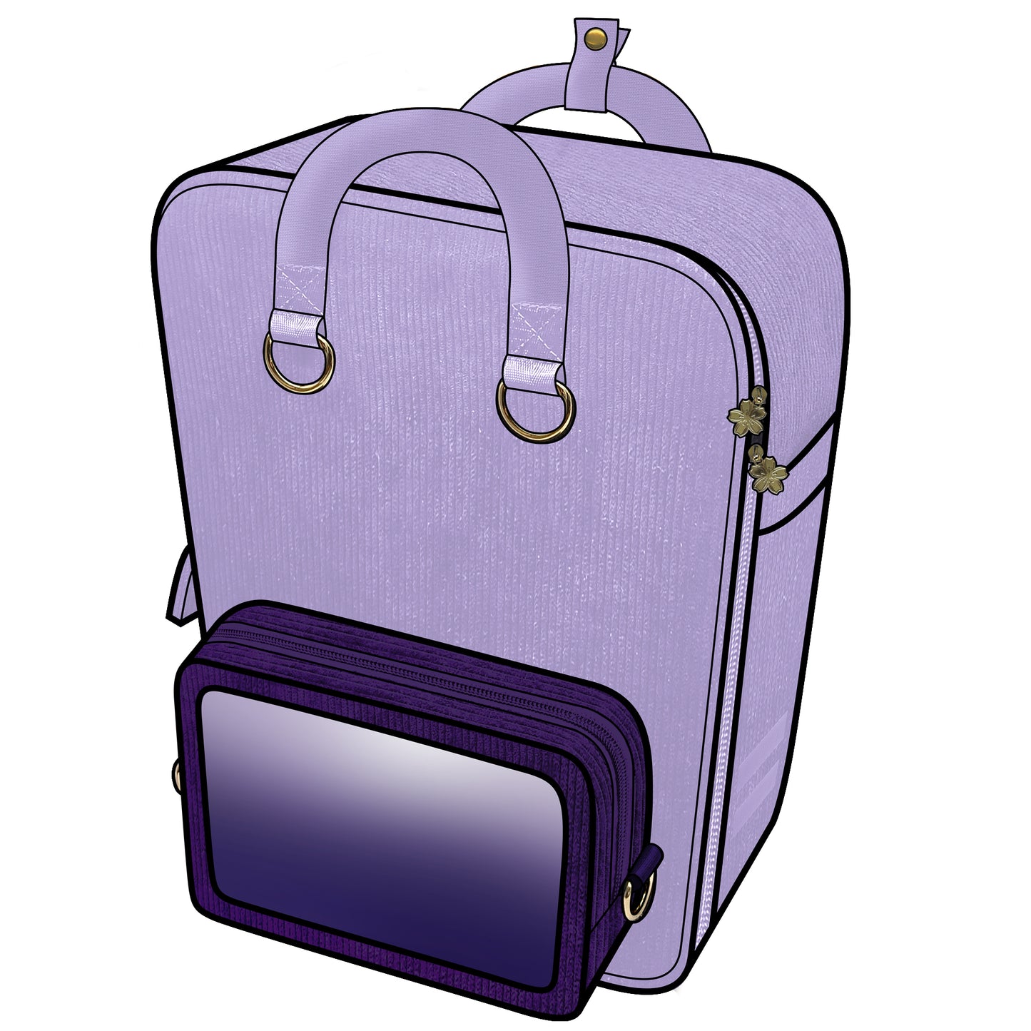 Ita Bag Backpack Purple + Front Pocket [PRE ORDER]