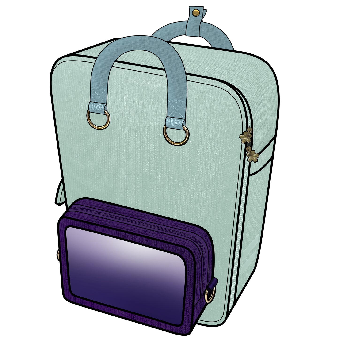 Ita Bag Backpack Mint + Front Pocket [PRE ORDER]