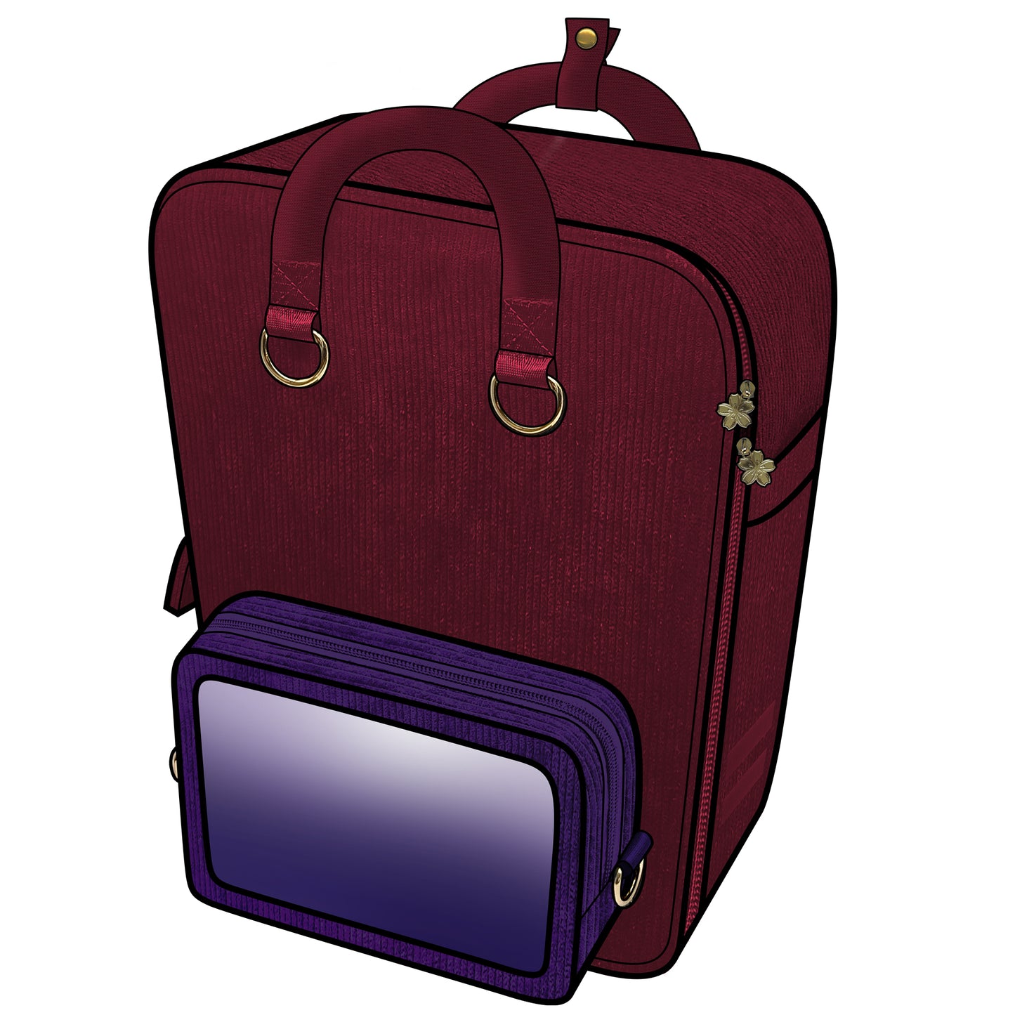 Ita Bag Backpack Red + Front Pocket [PRE ORDER]