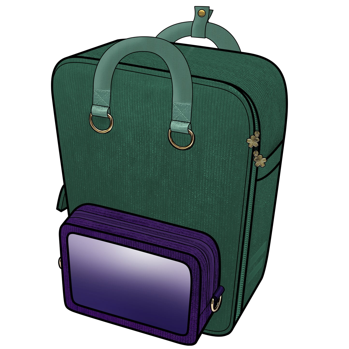 Ita Bag Backpack Green + Front Pocket [PRE ORDER]